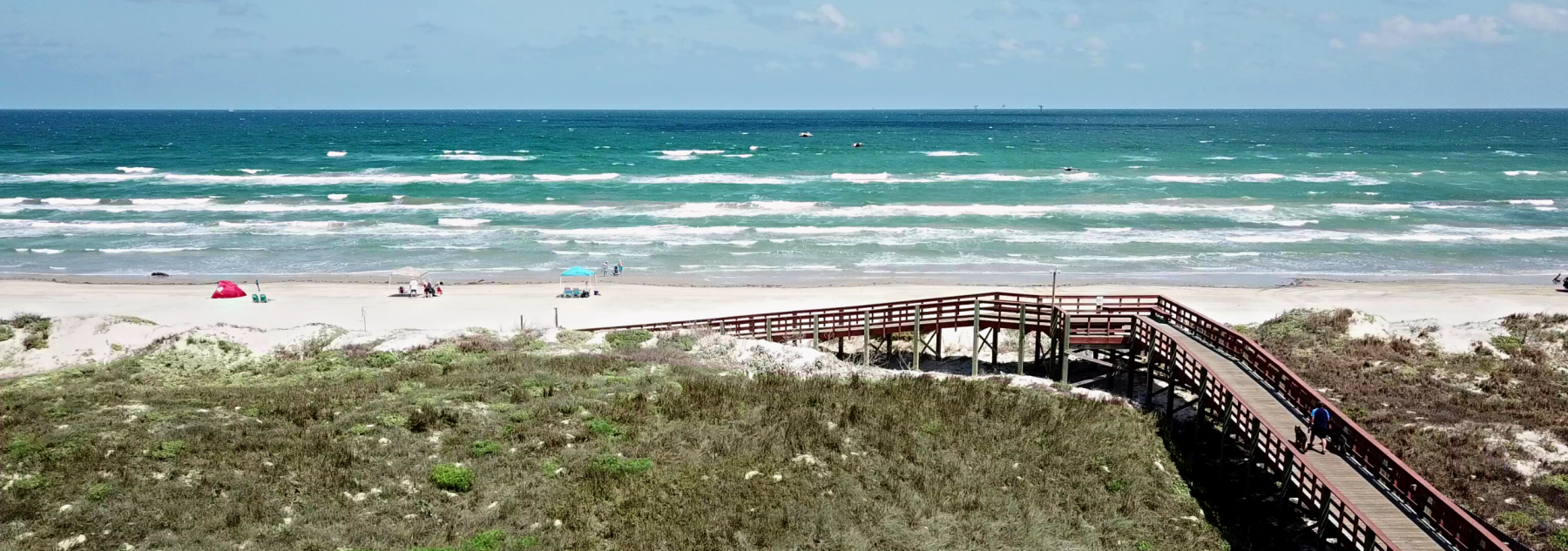 Boardwalk to the beach photo